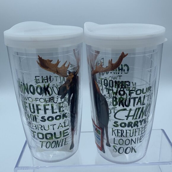 Tervis Other - Tervis Tumbler 16oz Canadian Slang Moose Insulated Hot Or Cold Set Of 2